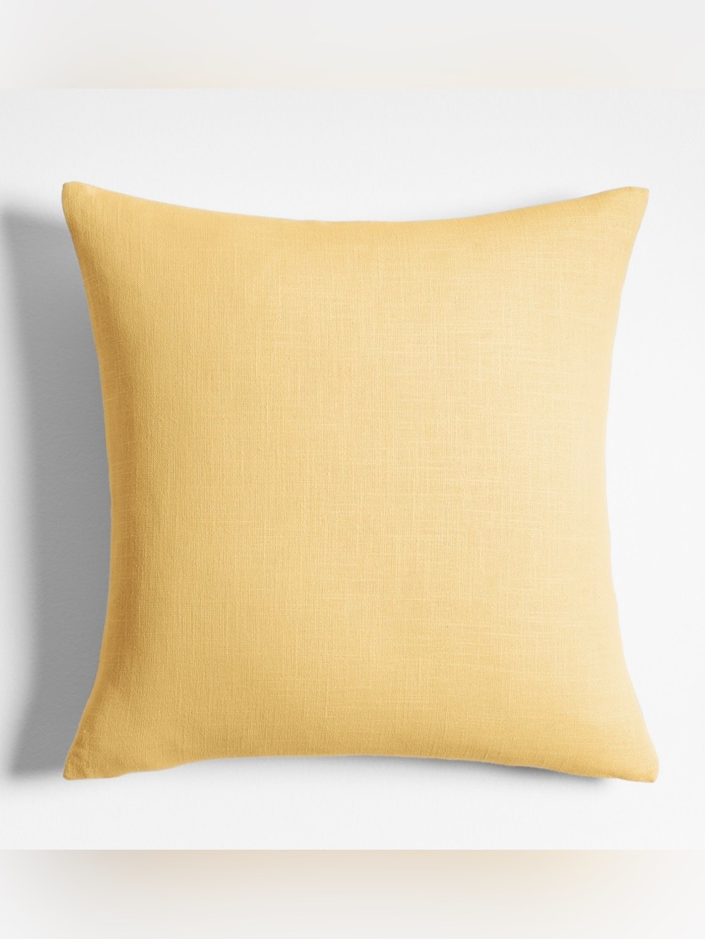 Crate & Barrel Set of 2 Organic Cotton Pillow Covers 20x20 Yellow NWOT Rare